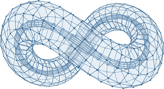 无限符号 可以用作设计元素 徽章 图标几何学环形协会网络全球节点物理科学圆形格子图片