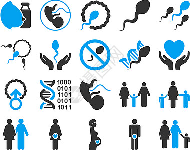 医疗图标集父母精子螺旋怀孕婴儿保健遗传学药店保险胚胎图片