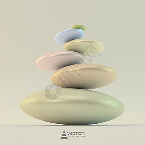 螺旋石 矢量3D插图巨石平衡生活娱乐石头文化岩石福利健康矿物图片