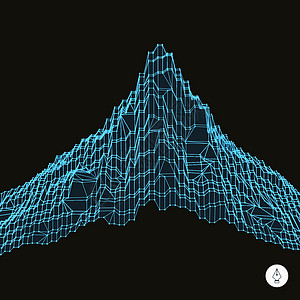 摘要地貌背景 网络空间网细胞地理插图宽慰地形概念格子高度土地网络背景图片