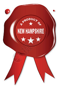 新罕布什尔产品丝带红色印章印模海豹图章邮票橡皮图片