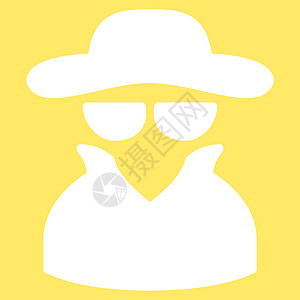 商业双彩集的 Spy 图标调查网络外套勘探秘密手表字形男人侦探服务图片
