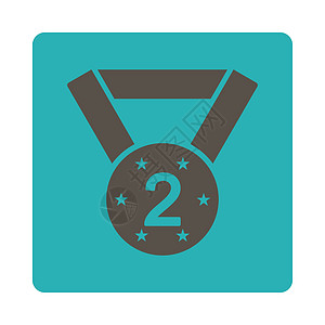 颁奖按钮覆盖彩色集的第二个奖牌图标荣誉徽章海豹评分速度金子成就锦标赛勋章保修图片