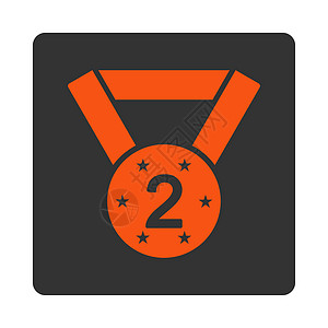 颁奖按钮覆盖彩色集的第二个奖牌图标质量荣誉铜奖竞赛证书文凭成就领导者字形奖章图片