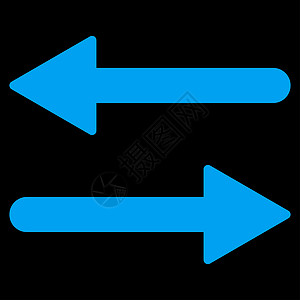 水平平面蓝色图标 X交换字拖水平地字形同步黑色变体镜子箭头方法图片
