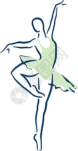 女性芭蕾舞女舞蹈女孩青少年演员女士芭蕾舞绿色图片