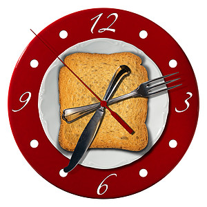 早餐时间概念-时钟图片