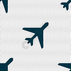 图标符号 无缝模式 带有几何纹理 矢量护照航班空姐速度绝缘商业航空公司挡泥板运输天空图片