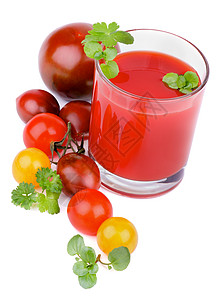 鲜榨番茄汁生的素食高清图片