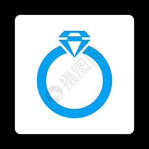 商业扣盘超过彩色集成的钻石环图示蓝色首饰宝石字形石头版税奢华金子矿物珠宝图片