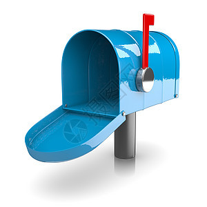 空空邮箱白色邮政信封插图盒子金属邮寄收件箱信箱邮件图片