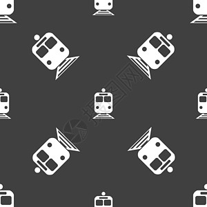 列图标符号 灰色背景上的无缝模式 矢量交通列车城市艺术旅客速度旅行铁路团体地铁图片