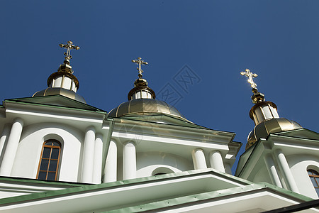东正教天空宗教金子蓝色大教堂圆顶建筑城市基督旅游图片
