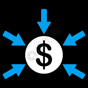 收入图标首都收益公司投资硬币商业电子商务黑色兴趣订金图片
