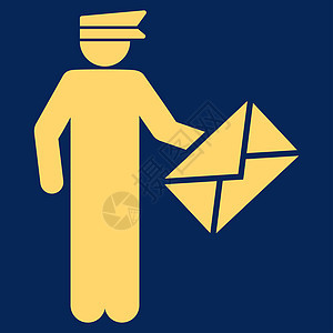 Postman 图标字形工作明信片信使职业司机邮件邮政纸盒电子邮件图片