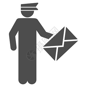 Postman 图标包装电子邮件服务工作明信片邮寄司机纸盒邮件邮资图片