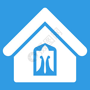 在中创建的主图标小屋建筑学蓝色主页住房公寓仓库庇护所车库房地产图片