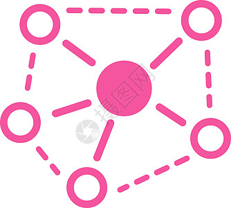 商业双彩集的分子链接图标合作分支机构圆圈配置矢量五角星社会组织网络字形图片