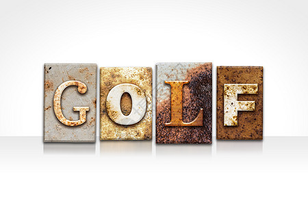 Golf高尔夫 白上孤立的彩光压概念图片
