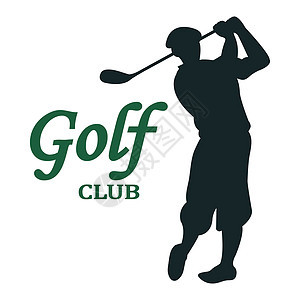 高尔夫俱乐部标志 - 矢量插图背景图片