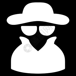 商业双彩集的 Spy 图标代理人手表调查检查员数字私人检查犯罪外套勘探图片