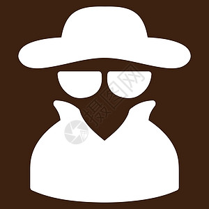商业双彩集的 Spy 图标侦探服务安全检查调查保镖外套男人字形数字图片