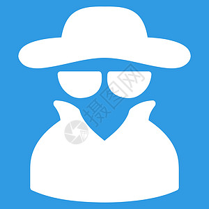 商业双彩集的 Spy 图标数字网络字形男人检查服务手表检查员犯罪代理人图片