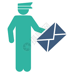 Postman 图标邮件司机信使送货邮箱纸盒船运邮差包装明信片图片
