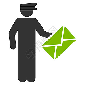 Postman 图标职业送货邮政邮件信使运输男人导游邮寄字形图片