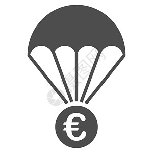 Papachlete 图标字形金子跳伞联盟银行业投资商业灰色现金宝藏图片