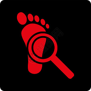 商业按钮超过彩色集成的审计图标放大镜检查黑色勘探红色赤脚圆形扫描研究工具图片