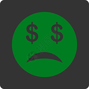 破产斯麦笑图标帐户经济衰退情感损失储蓄预算债务微笑正方形碰撞图片