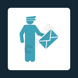 Postman 图标邮箱纸盒信使电子邮件邮差字形明信片运输送货职业图片