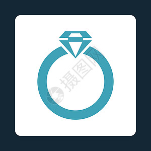 商业扣盘超过彩色集成的钻石环图示水晶金子奢华红宝石礼物玻璃婚姻白色版税正方形图片