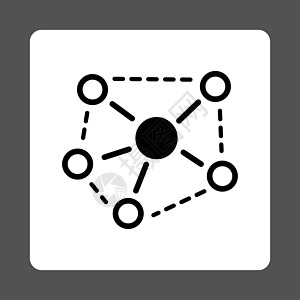分子链接图标线条社区节点按钮灰色营销分发背景细胞化学图片