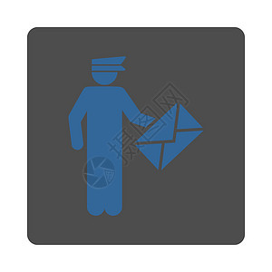 Postman 图标邮差载体包装后勤送货字形信封男人邮寄职业图片