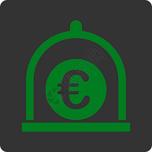 欧元标准图标正方形存钱罐金融投资基金字形防腐剂按钮银行现金图片
