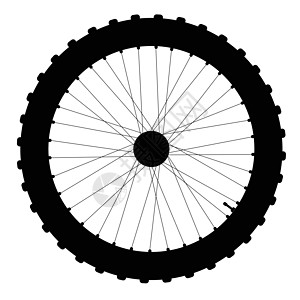 双环轮轮越野绘图灰色辐条黑色艺术品轮胎橡皮圆形自行车图片