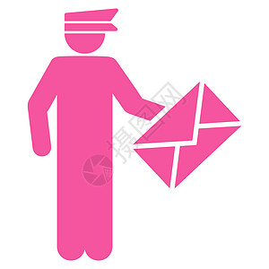Postman 图标工作船运信封明信片纸盒运输邮箱司机服务邮寄图片
