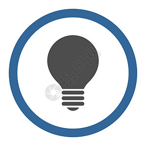 钴和灰色四面圆弧形光标图标专利天才头脑灯泡字形发明创新玻璃照明解决方案背景图片