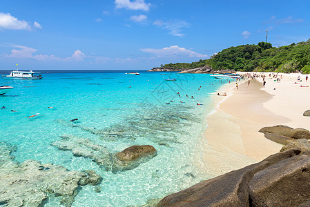 泰国的Koh Miang美丽海滩旅行海岸热带风景娱乐海景天堂浮潜天空喜悦图片