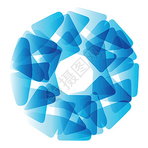 矢量抽象蓝色圆圈 横幅 传单或 Logo 设计模板图片