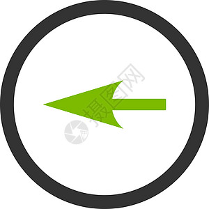 绿色和灰色生态绿箭头平面双向矢量图标导航光标指针字形历史穿透力水平运动图片