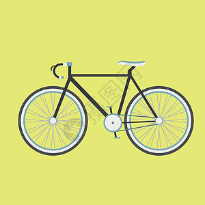 黑色黑自行车车辆乐趣运动旅行黄色吸收器曲柄车轮竞争插图图片