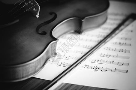 时间练习小提琴黑白颜色音调风格艺术乐器音乐娱乐音乐会交响乐古董中提琴床单旋律图片