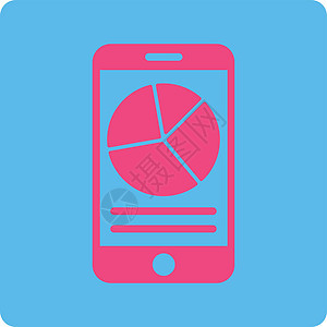 移动报告图标屏幕分析数据手机金融饼形字形推介会技术蓝色背景图片
