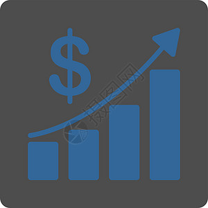 销售额增长图标商业市场分析字形销售量金融灰色数据图表生长统计图片