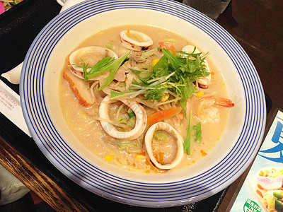 日本拉面香葱面条肉汤筷子盘子寿司文化海鲜洋葱浇头图片