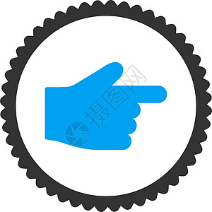 平偶指蓝色和灰色环形邮票图标证书指针棕榈作品橡皮字形光标手势手指拇指图片