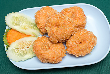 炸虾肉生产餐厅盘子香肠沙拉文化小吃动物美食桌子图片